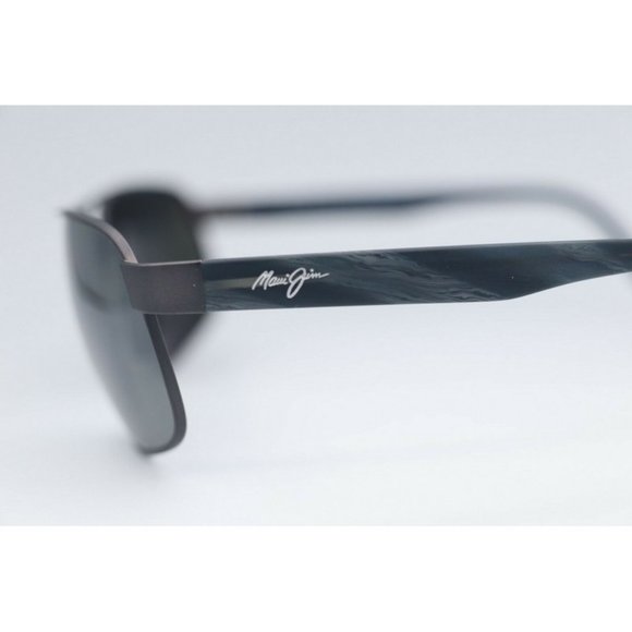 Maui Jim Whitehaven MJ 776-02S Gunmetal Sunglasses Polarized Gray Lens 63mm (C) - Picture 3 of 8